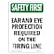 Signmission OSHA Sign, Ear And Eye Protection Required, 10in X 7in Rigid Plastic, 7" W, 10" H, Portrait OS-SF-P-710-V-11068 - alternate 1